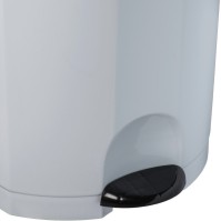 set of 12 white ESA bins 5 litres with pedal-operated lid