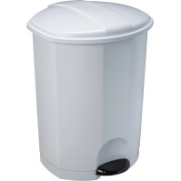 set of 2 white pedal bins 50 litres sold