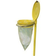 Yellow cylindrical bin