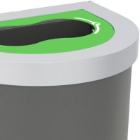 Nice 65-litre bin with bottle recycling lid and bag holder