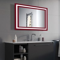 red tinted glass mirror