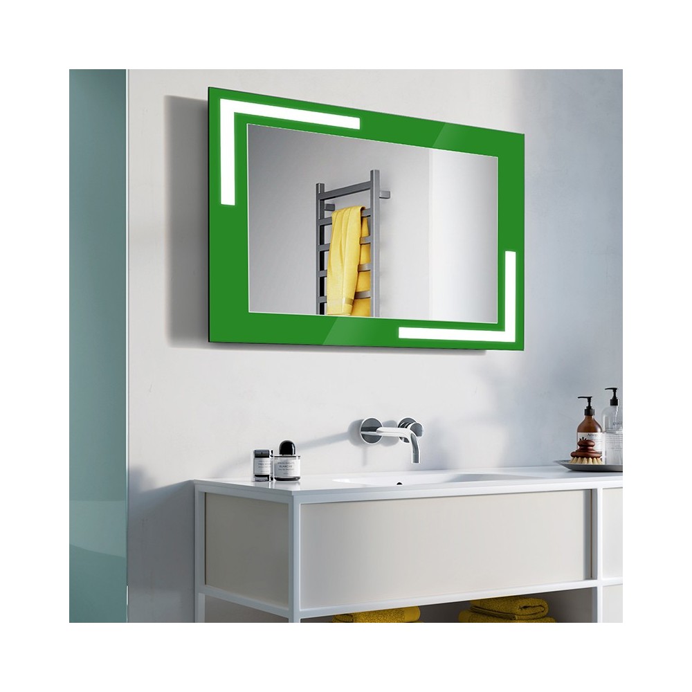 LED mirror lacquered green