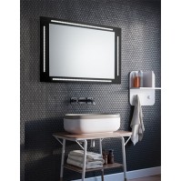 black-tinted LED mirror