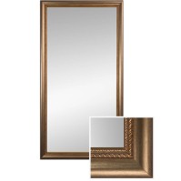 Mirror with custom-made golden frame