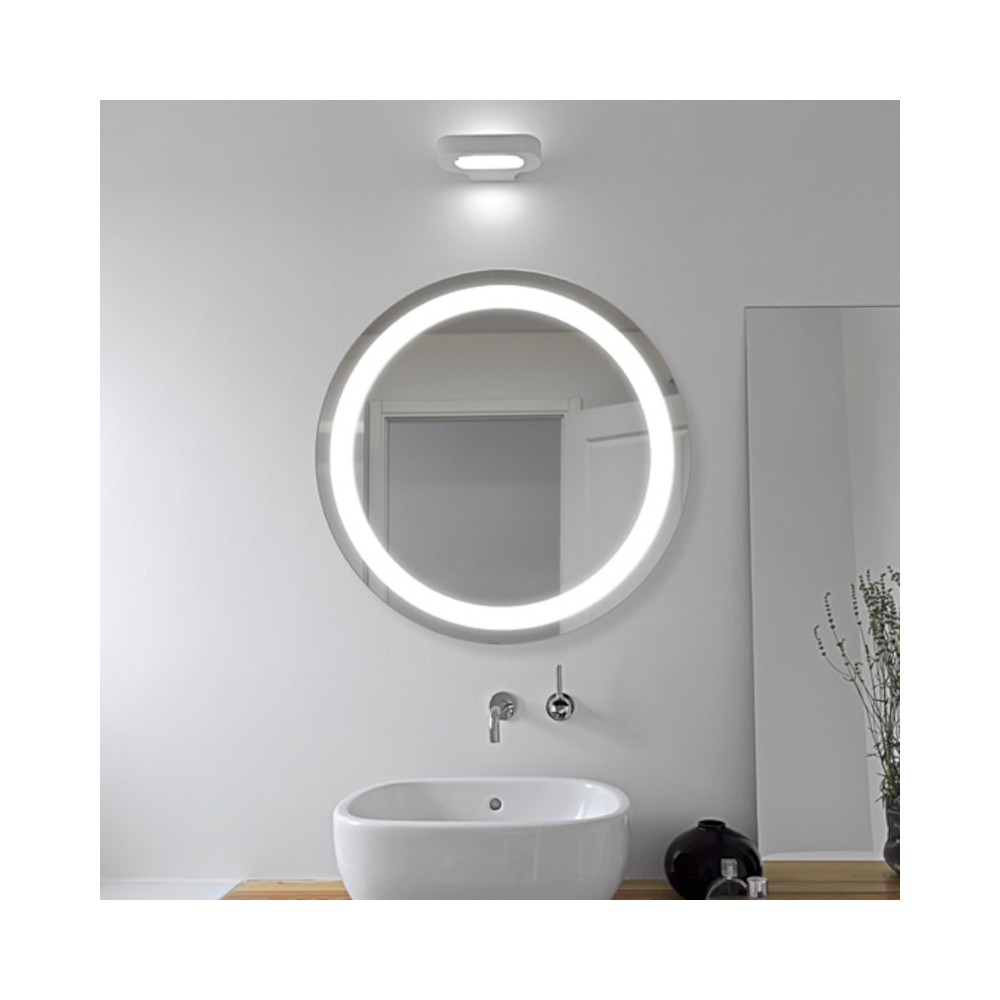 Round mirror with light ring