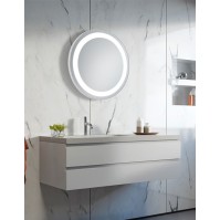 Round mirror with light ring