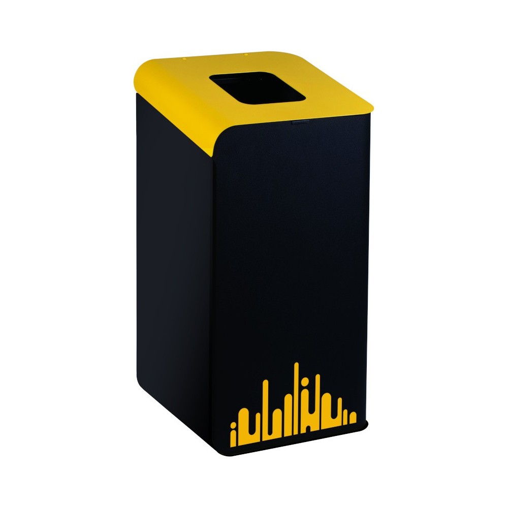 Yellow Rubi EVO 80 L selective sorting bin: Waste point for fast food and quick service restaurants. Practical