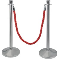 Bright stainless steel bollard with a diameter of 50 mm. Elegant and durable design for indoor and outdoor use.