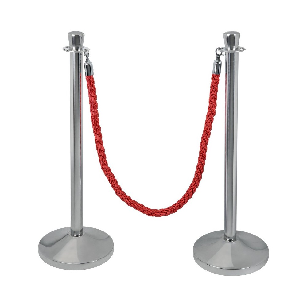 Bright stainless steel bollard with a diameter of 50 mm. Elegant and durable design for indoor and outdoor use.