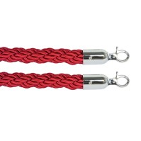 Bordeaux cord 3 cm with 2 shiny stainless steel hooks. An elegant and durable accessory for your interior decoration.