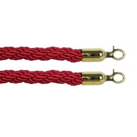 Bordeaux spectator barrier ropes with 2 gold hooks