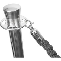 Stainless steel shiny rope hook with a diameter of 30 mm