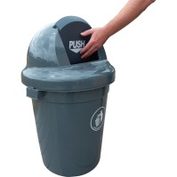 110L grey bin, automatic closing flap