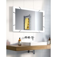 rectangular mirror with powerful LED lighted frame