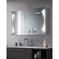 Rectangular mirror pretty light with LED in the shape of parentheses