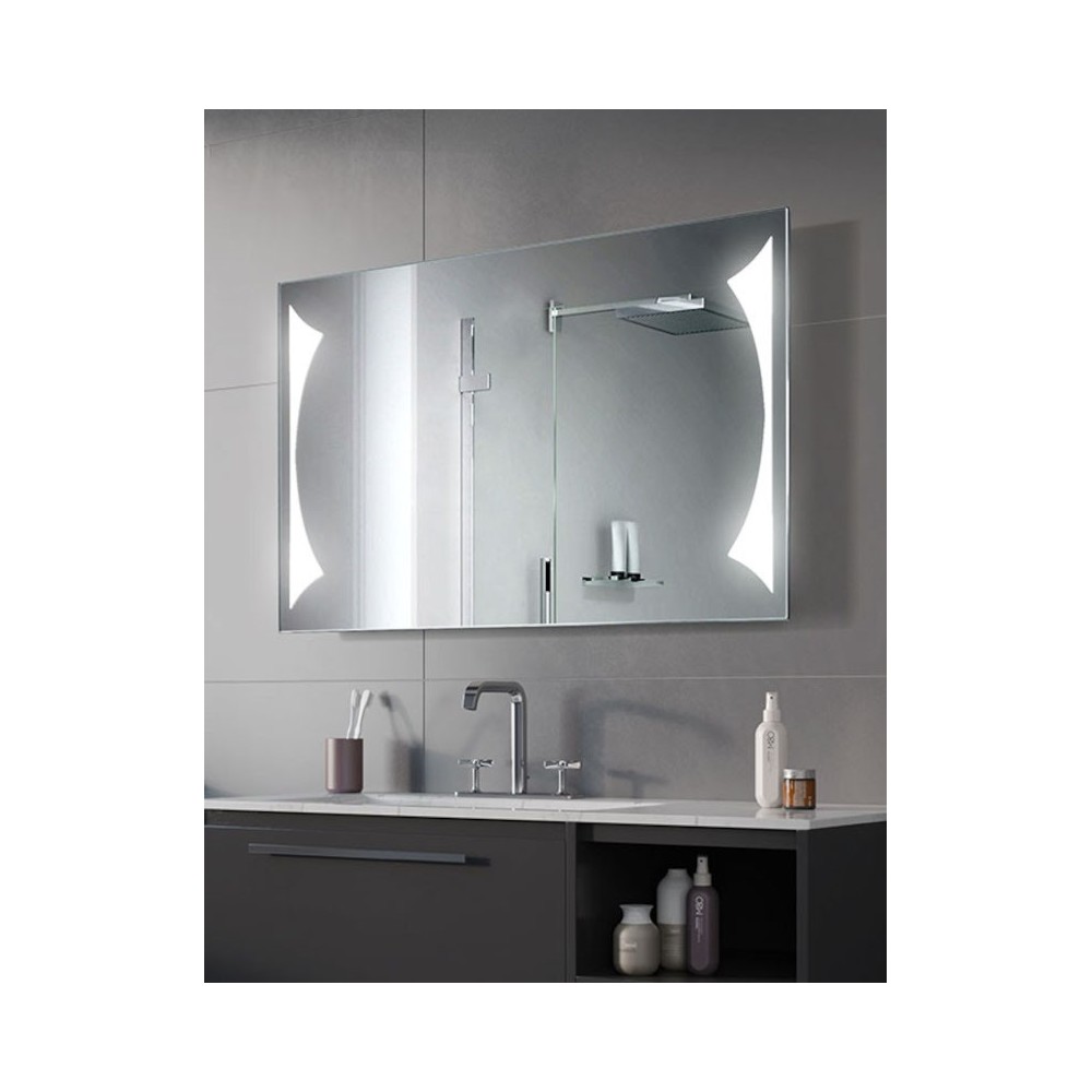 Rectangular mirror pretty light with LED in the shape of parentheses