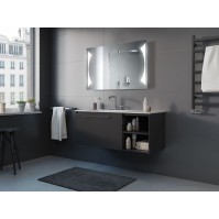 Rectangular mirror pretty light ideal for bathrooms