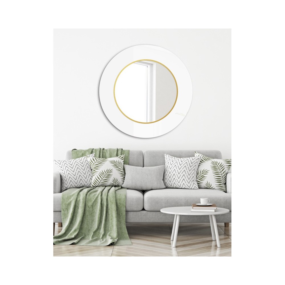 Scandinavian minimalist round mirror for chic wall decoration