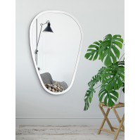 vertical mirror stone white of special Scandinavian shape