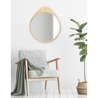 Oslo natural Nordic mirror with elegant special shape