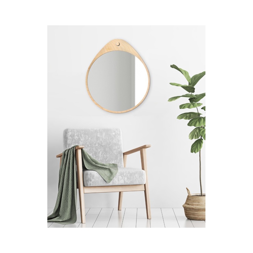 Oslo natural Nordic mirror with elegant special shape