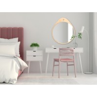 Oslo natural mirror with elegant rounded frame