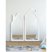 house-shaped mirror white elegant and modern