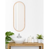 Scandinavian elongated mirror oblong rounded at the ends