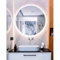 standard backlit round mirror for an elegant decoration