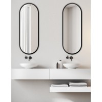 Oblong mirror black frame several sizes available