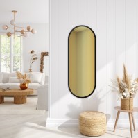 magnificent magnificent oblong mirror elegant and modern black frame