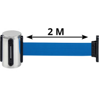 Robust and durable stainless steel wall-mounted barrier strap