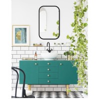 mirror mira black ideal for living room bathroom bedroom and hall