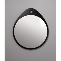 elegant black Oslo mirror round decorative black mirror