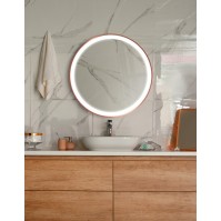 Round LED mirror, simple yet impressive frame colour