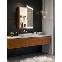 LED bathroom cabinet in numerous colours and materials