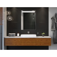 Custom-made cabinet with mirrored door and integrated LED for bathroom