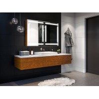 mirror cabinet with powerful lighting right-hand door