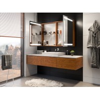 mirror cabinet powerful lighting large size configurable