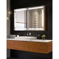 mirror cabinet powerful lighting depth 15-25cm configurable