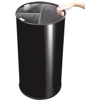 Black selective sorting bin with 3 included inner compartments