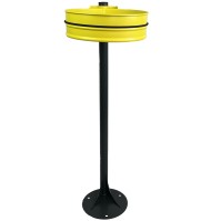 yellow bin bag support floor mounting concrete