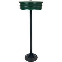 park bag holder with durable green metal lid