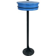 Vigipirate blue bin with practical hoop lid