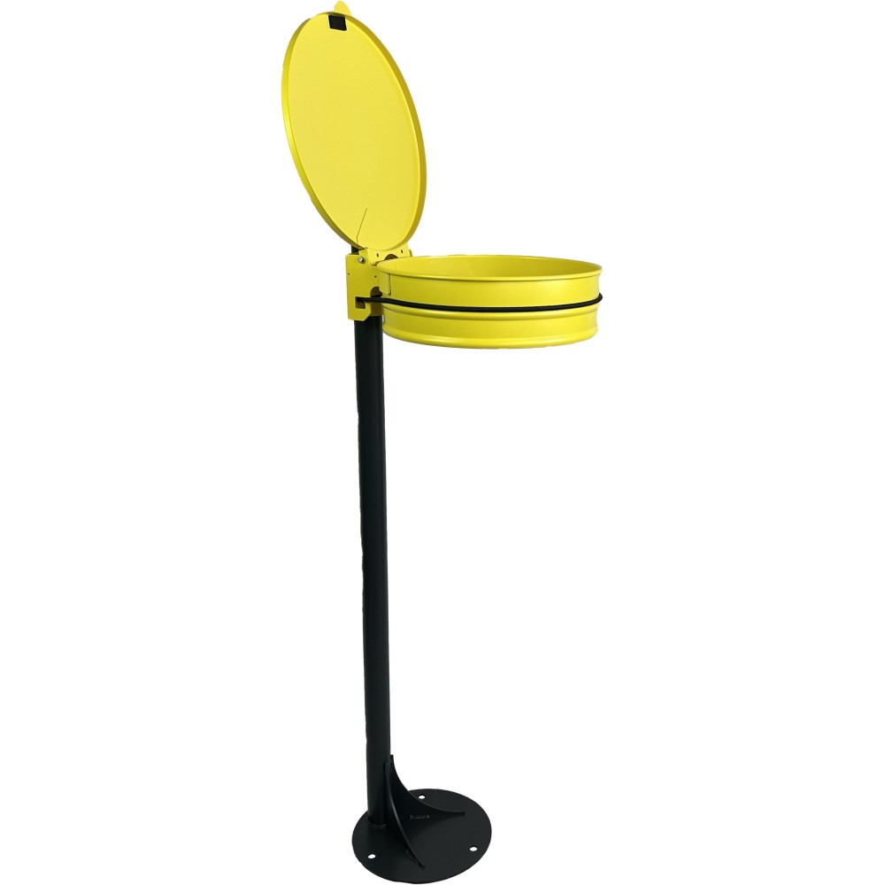 Yellow selective sorting bin holder for easy sorting