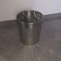 shiny stainless steel waste bin for luxury hotel room