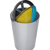 Madrid round bin 2 streams 120 litres bag holder