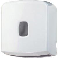 Efficient and modern interleaved toilet paper dispenser.