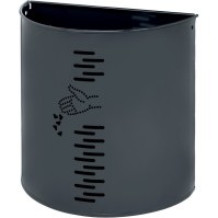 Compact and elegant outdoor wall-mounted bin