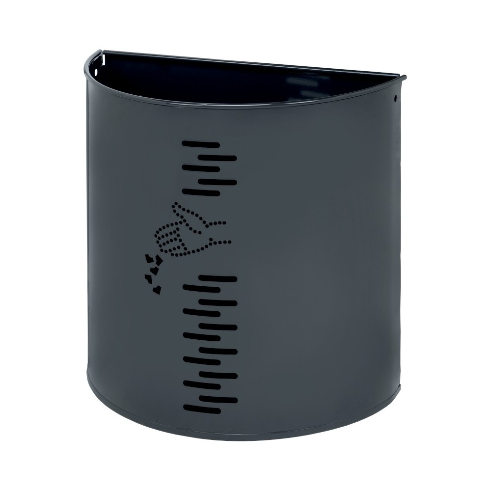 Compact and elegant outdoor wall-mounted bin